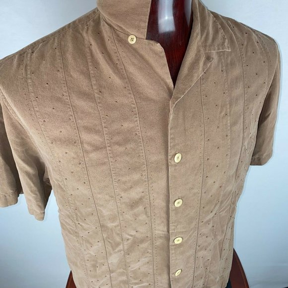 Nat Nast Mens L American Fit Silk Button Down - Picture 2 of 10